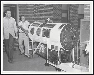 At Haynes. First of the respirators, loaned by the navy, arrive from Chelsea Naval Hosp. Others will be sent in from all Naval Hosps. in N.E.