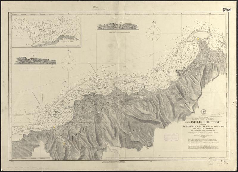 Society Islands, the n.w. coast of Tahiti from Papeete to Point Venus, embracing the harbors of Papeete, Tau-noa and Papawa and the Bay of Matawai