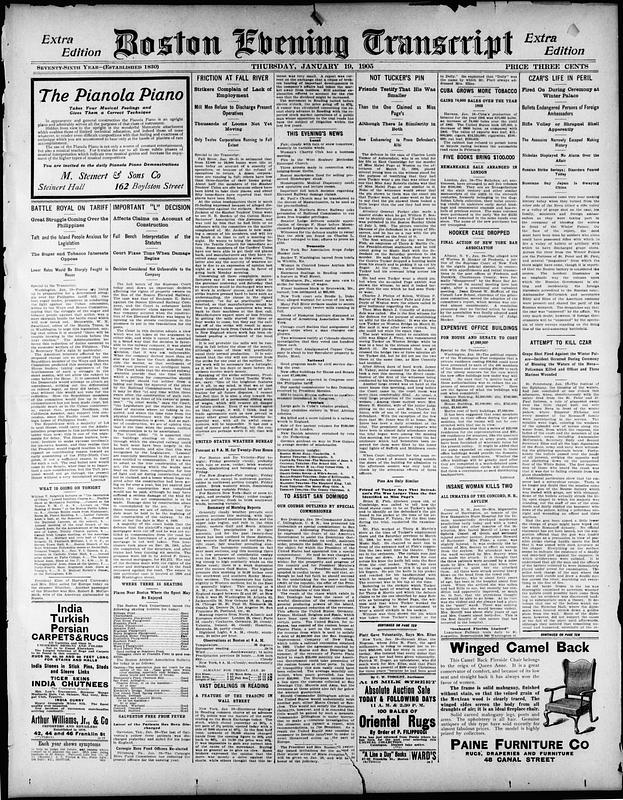 Boston Evening Transcript. January 19, 1905 - Digital Commonwealth