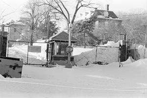 Entrance Naval Hospital in winter