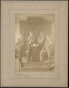 Four men in Odd Fellows regalia