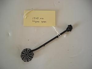 Small black filagree spoon