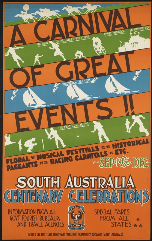 A carnival of great events!! South Australia centenary celebrations