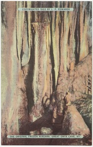 The Original Frozen Niagara, Great Onyx Cave, KY.