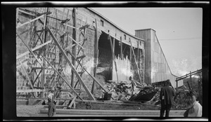 Meadow Brook Ice House - collapse of wall. 1920