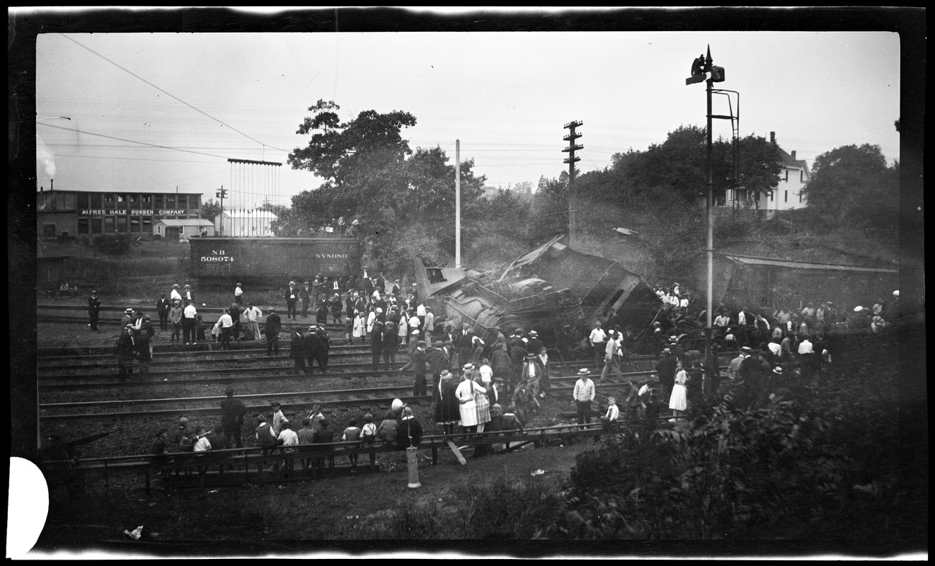 Railroad accident at Atlantic Bridge. August 26, 1920