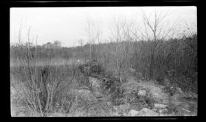 Granite Railway roadbed near Bunker Hill Quarry. January 29, 1921