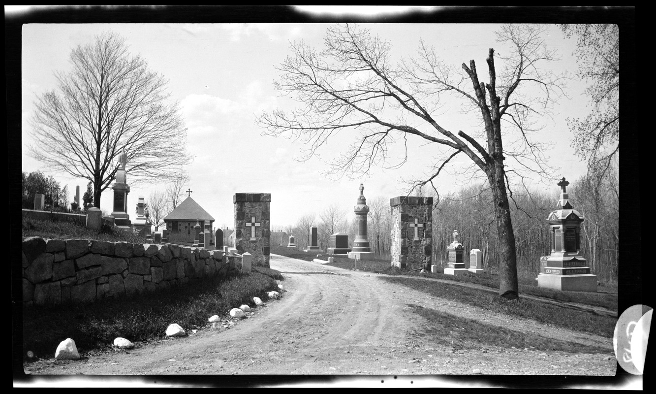 Entrance St. Mary's Catholic Cemetery. April 20, 1921