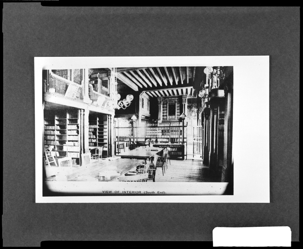 South end, interior. Thomas Crane Public Library Digital Commonwealth