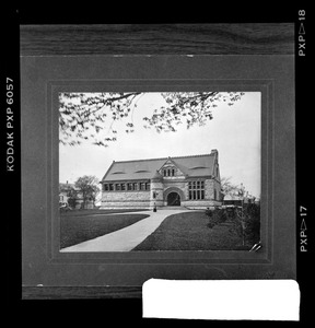 Exterior, Thomas Crane Public Library (pre-1908 from mounted print)