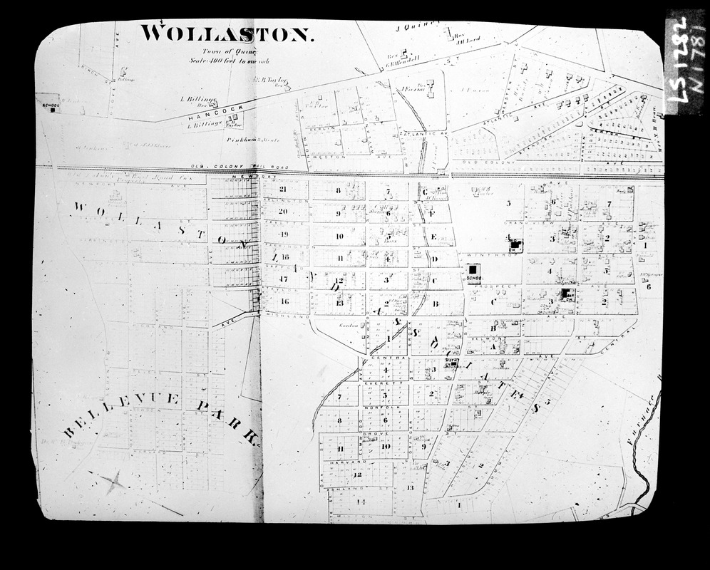Plan Wollaston 1876 Digital Commonwealth