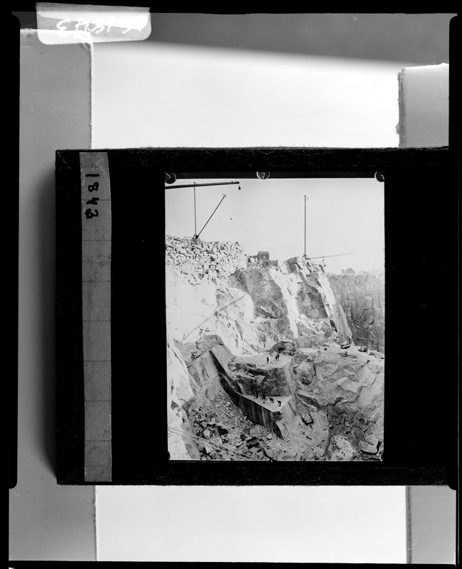 View of a granite quarry Digital Commonwealth