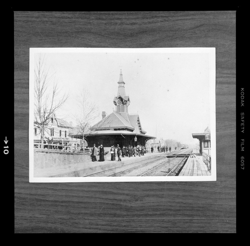 Wollaston RR Station - westerly side of track - Digital Commonwealth