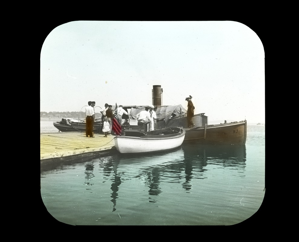 View of people on a pier