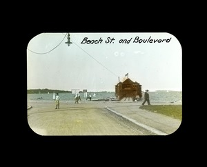 Beach St. and Boulevard. (color). Wollaston Boulevard. 1920s