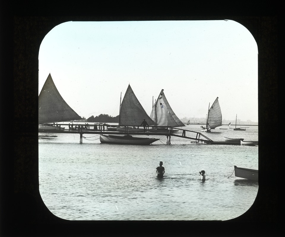 Quincy Bay sailboats. 1920s