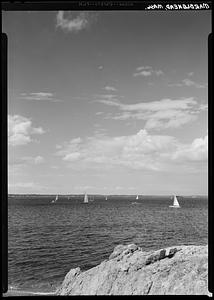 Sky, water, boats