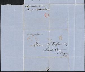 Alexander Pearson to George  Coffin, 27 August 1849