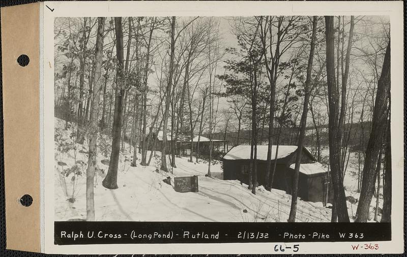 Ralph U. Cross, Camp And Garage, Long Pond, Rutland, Mass., Feb. 13 ...