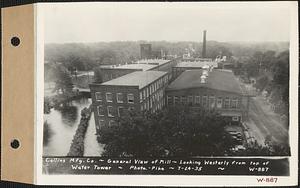 Collins Manufacturing Co., general view of mill, looking westerly from top of water tower, Wilbraham, Mass., Jul. 24, 1935