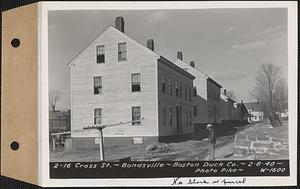 2-16 Cross Street, tenements, Boston Duck Co., Bondsville, Palmer, Mass., Feb. 8, 1940