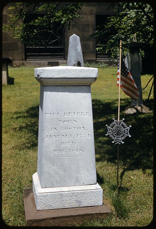 Paul Revere's headstone Digital Commonwealth