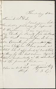 Letter from Thomas F. Cordis to John D. Long, 1869