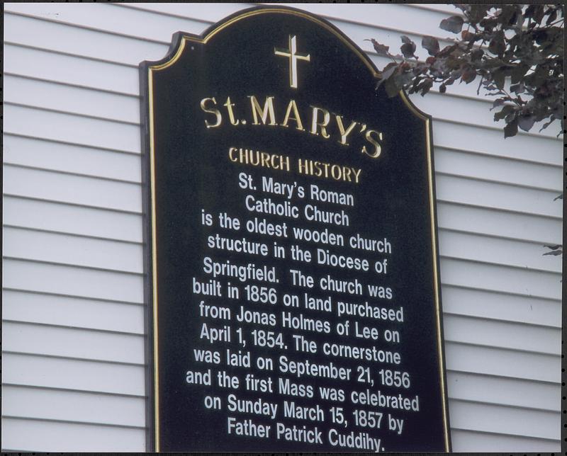 St. Mary’s Church plaque