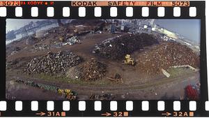 Scrap metal yard by Mystic River, Boston