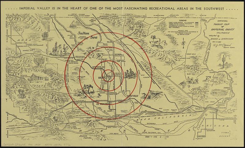 Official tourist map of Imperial County, California