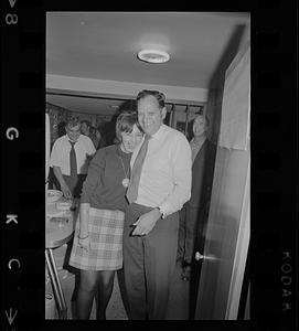 Byron Matthews with woman celebrating election night