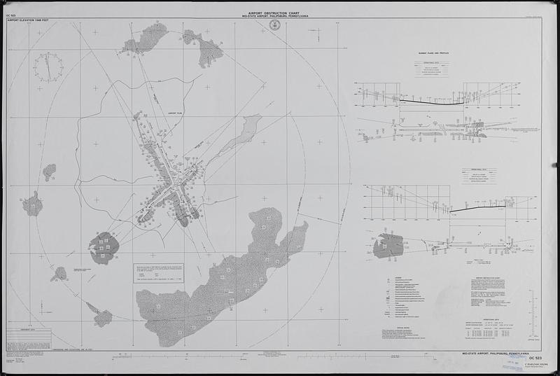 Airport obstruction chart, OC 523, Mid-State Airport, Philipsburg, Pennsylvania