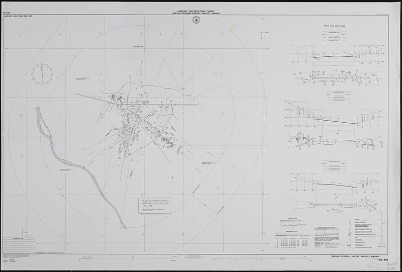 Airport obstruction chart, OC 599, Danville Regional Airport, Danville, Virginia