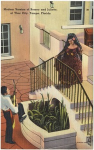 Modern version of Romeo and Juliette at Ybor City, Tampa, Florida