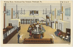 Waiting room, Greyhound Bus Terminal, Pittsburgh, Pa.