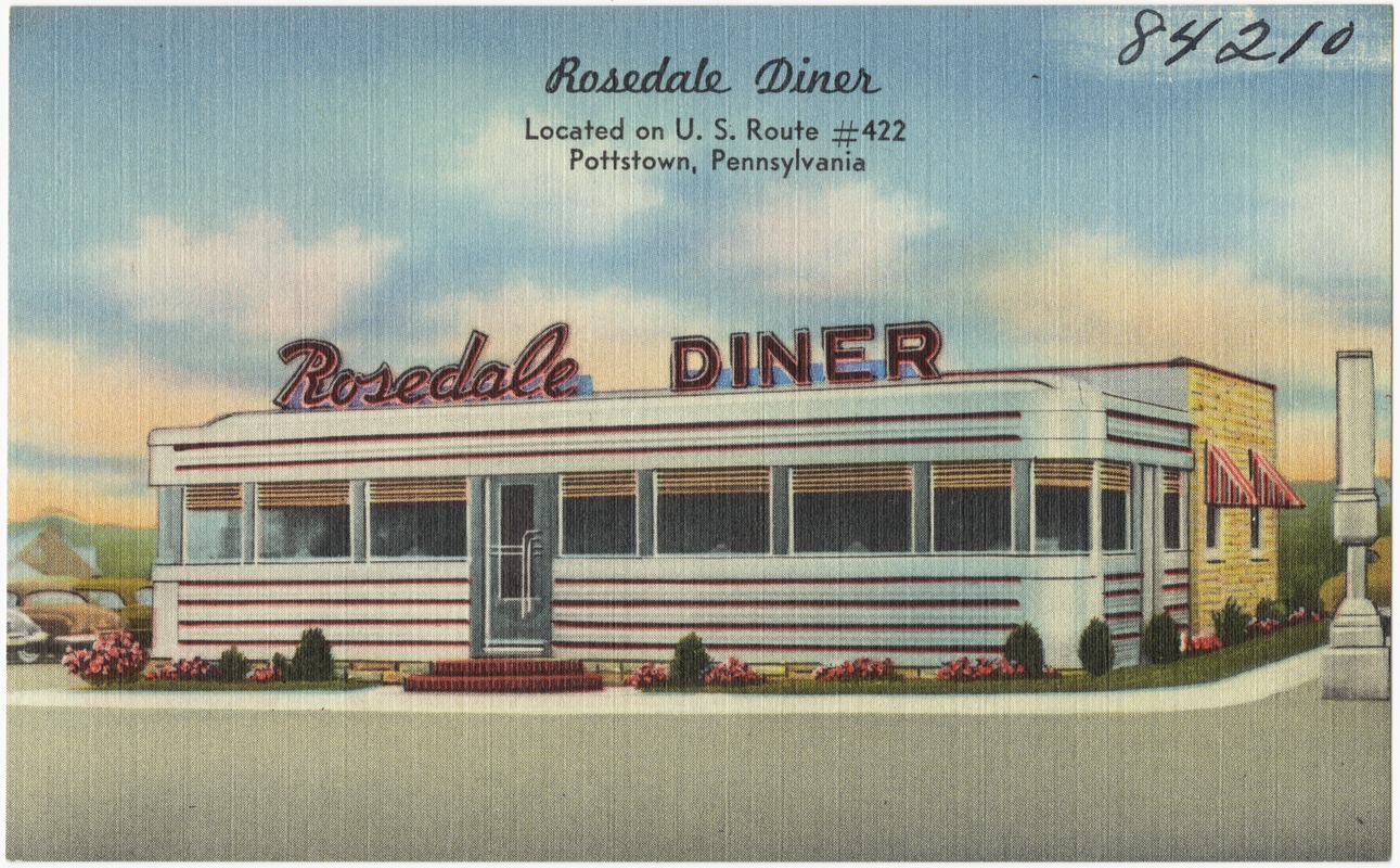 Rosedale Diner, located on U.S. Route #422, Pottstown, Pennsylvania