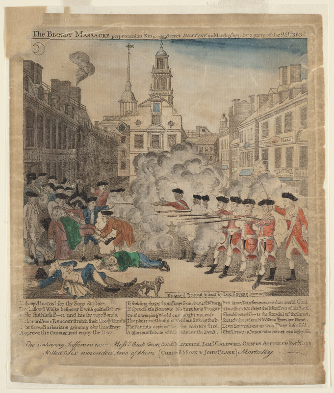 The bloody massacre perpetrated in King-Street Boston