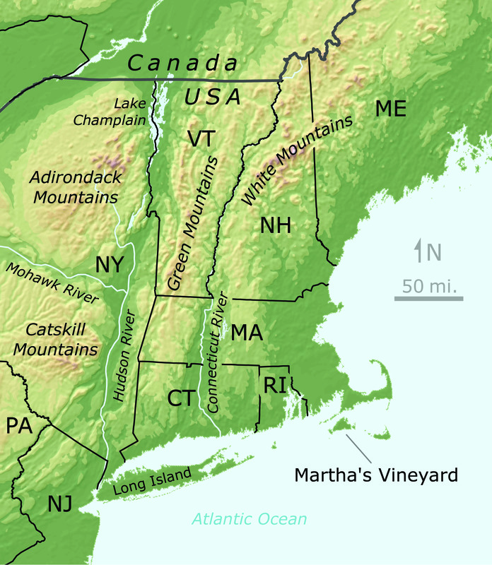 New England Topography