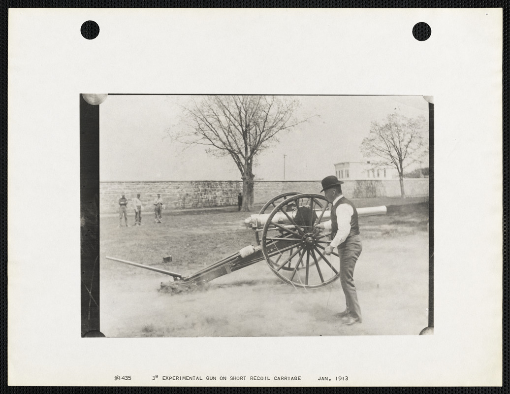 3" Experimental gun on short recoil carriage