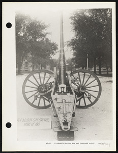 6 Pounder ballon gun and carriage M1910