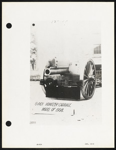 6 inch howitzer carriage, model of 1908