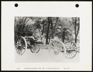 6 inch howitzer carriage, model 1908 in traveling position