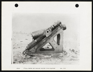 7" B.L. mortar and carriage showing firing platform
