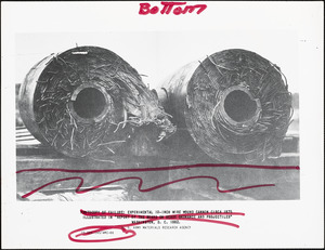 Photocopy of failure, experimental 10 inch wire wound cannon circa 1875, bottom