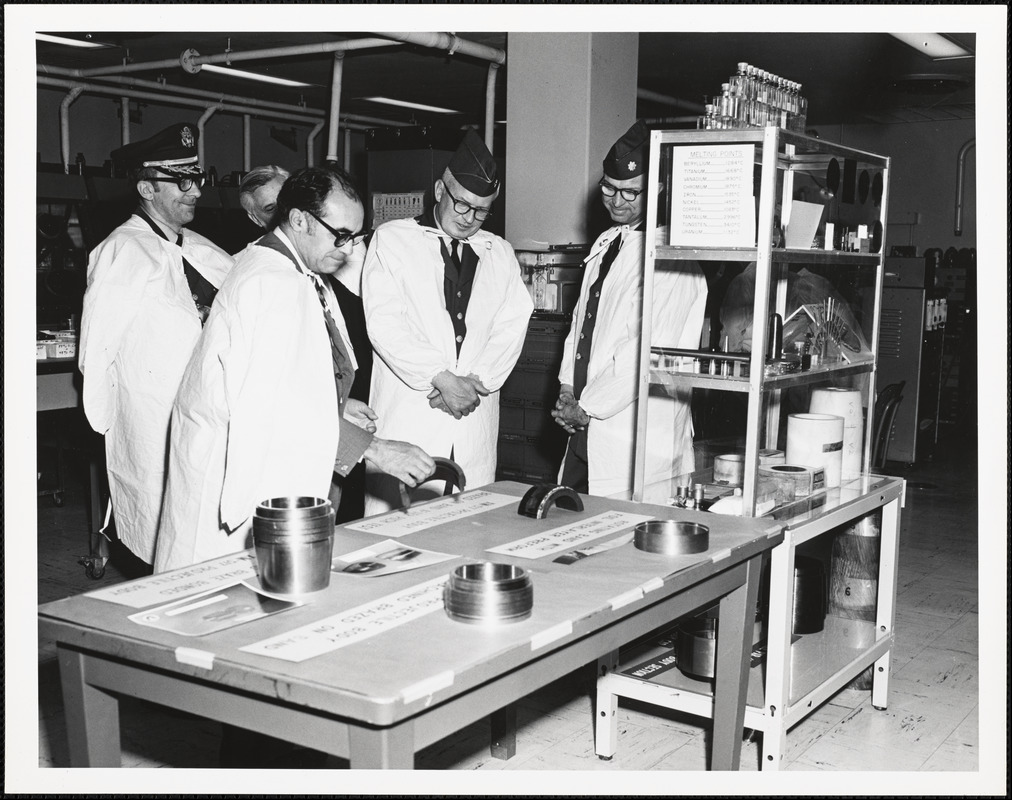 Brigadier General Leslie R. Sears, Jr., tour of beryllium laboratory