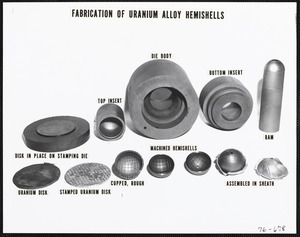 Fabrication of uranium alloy hemishells