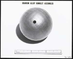 Uranium alloy bomblet assembled