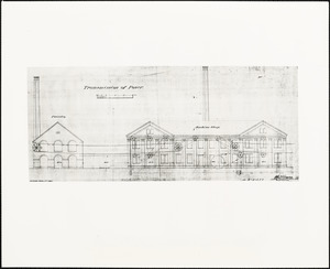 Plans showing the transmission of power from the machine shop to the foundry and smith shop