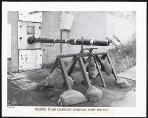 Mounted 75-MM composite extension ready for test