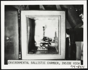 Environmental ballistic chamber, inside view
